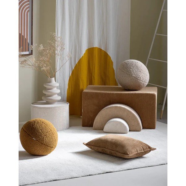 Кафява детска възглавница за диван от рипсено кадифе Bolster – Wigiwama-image-1