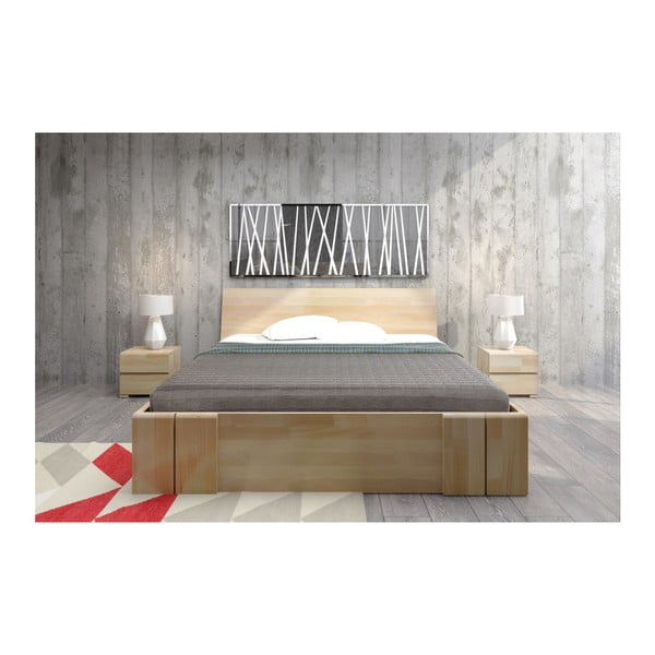 Dvoulůžková postel z bukového dřeva se zásuvkou SKANDICA Vestre Maxi, 160 x 200 cm-image-4