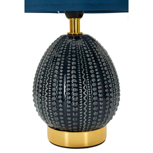 Синя керамична настолна лампа с текстилен абажур (височина 30,5 cm) Flavi – Mauro Ferretti-image-2