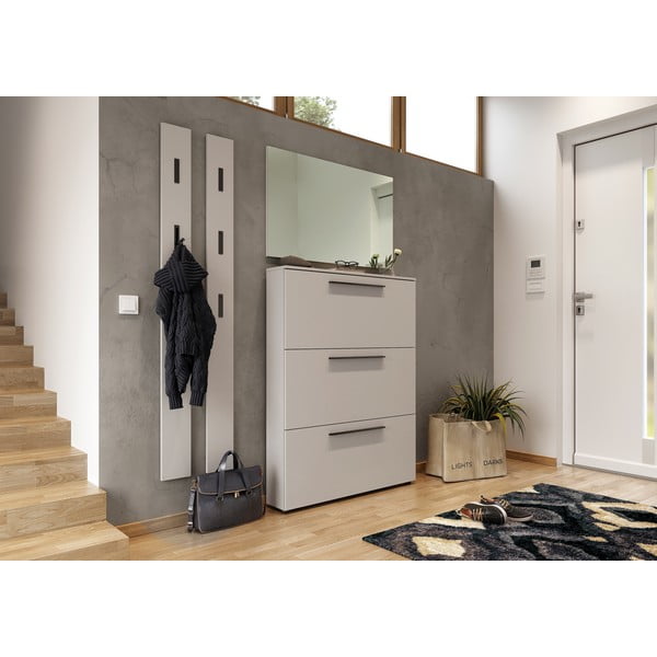 Сив и бежов шкаф за обувки с панти Utah - Germania-image-4