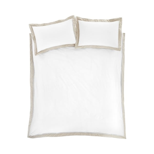 Бяло памучно спално бельо за двойно легло 200x200 cm Oxford - Bianca