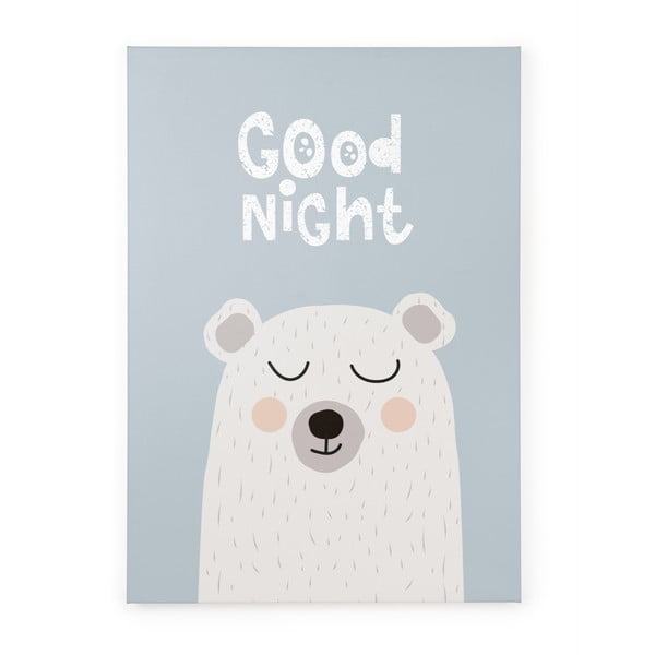 Картина на платно Good Night Bear, 70 x 50 cm - Tanuki