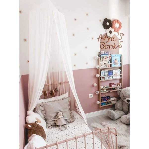 Бял шифонен балдахин – Mila Home-image-1