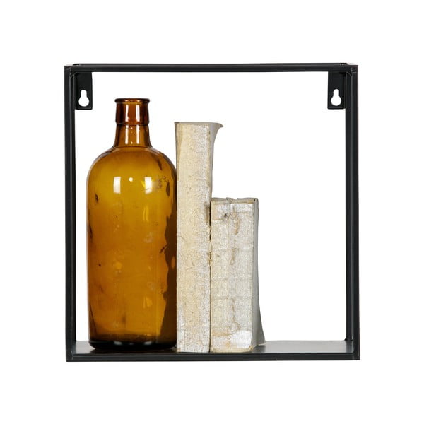 Комплект от 2 черни стенни рафта WOOOD Meert-image-1