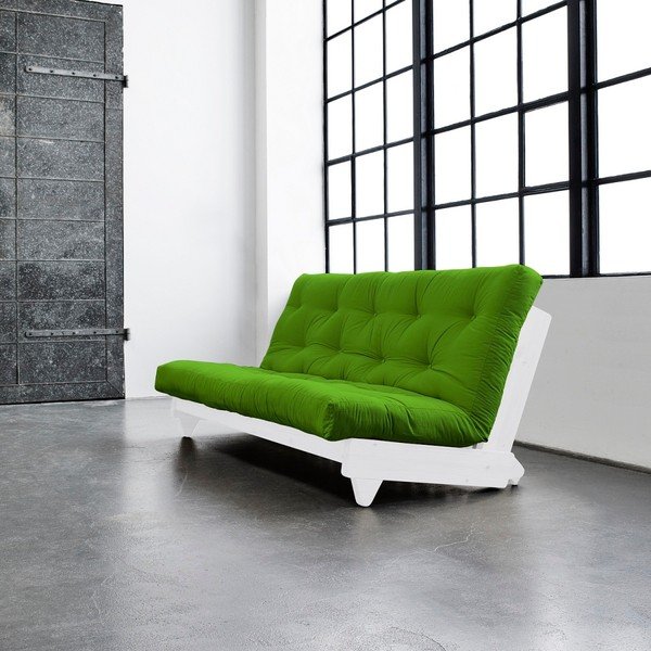 Rozkládací pohovka Karup Fresh White/Lime-image-1