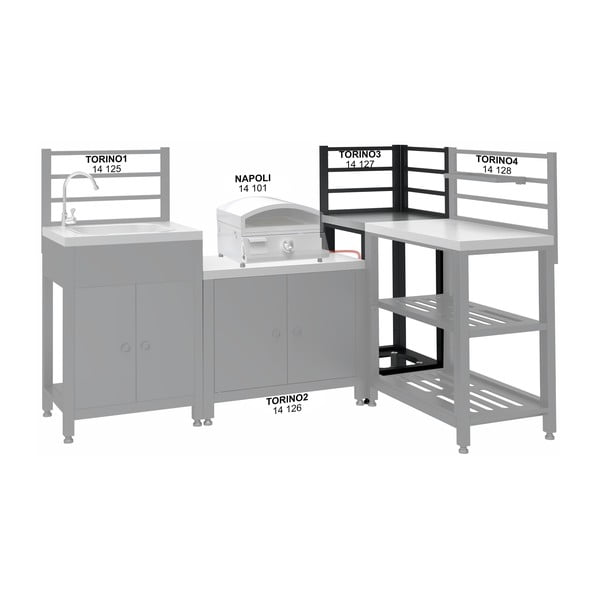 Модул за кухня на открито Torino 3 - Cattara-image-3