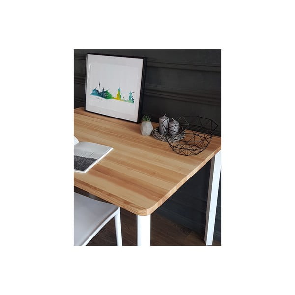 Бяла маса за хранене със заоблени крака TRIVENTI, 120 x 80 cm Triventi - Ragaba-image-2