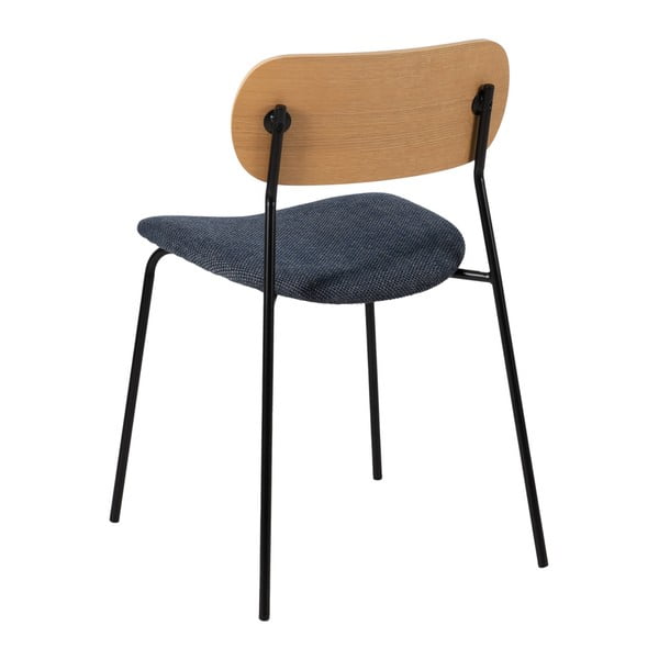 Трапезни столове в син и естествен цвят в комплект от 4 броя Moe - Ixia-image-3