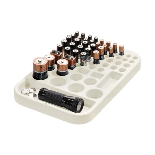 Бял органайзер за фенерчета Eco Bin, 28,19 x 19,23 cm - iDesign