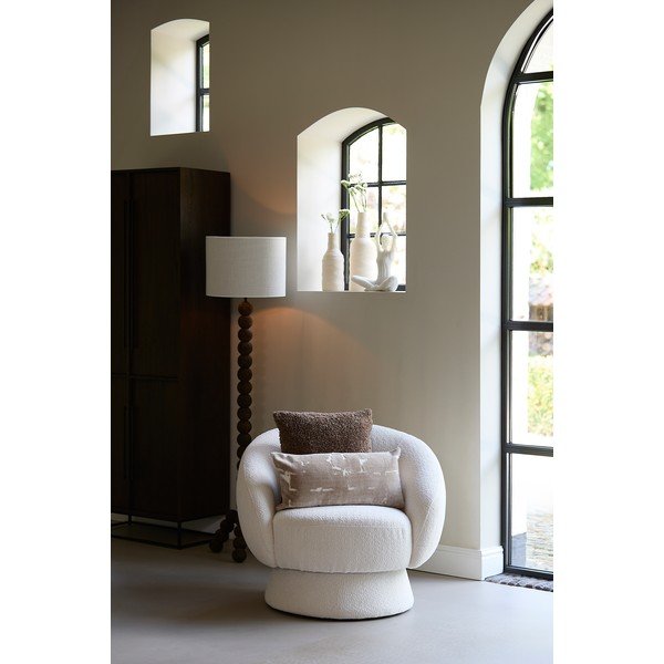Кремаво кресло от букле Avoria – Light & Living-image-2