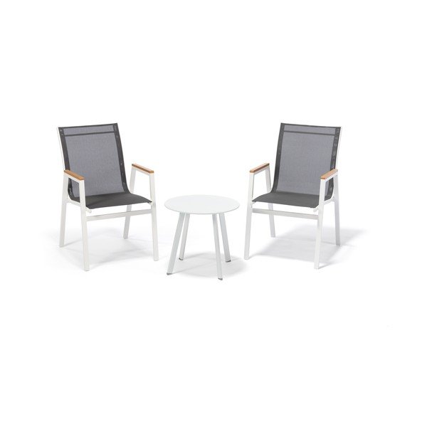 Бяла ниска градинска маса Mismo - Timpana-image-2