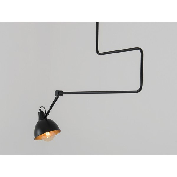 Черна висяща лампа с метален абажур 80x80 cm Coben - CustomForm-image-2