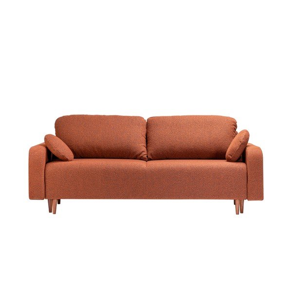 Разтегателен диван от букле в тухлен цвят 230 cm Trango – CustomForm-image-4