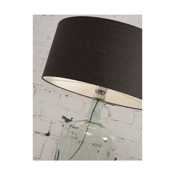 Настолна лампа с бежов абажур и структура от рециклирано стъкло Мурано, ⌀ 30 cm - Good&Mojo-image-2