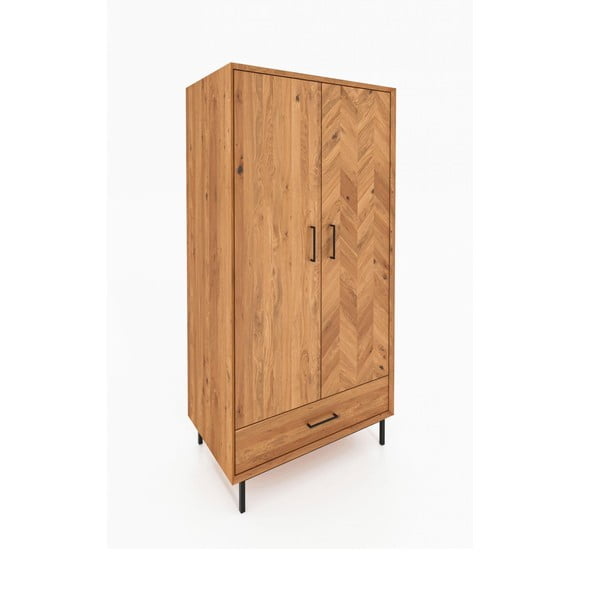 Гардероб от дъбова дървесина в естествен цвят 97x196 cm Abies - The Beds-image-2