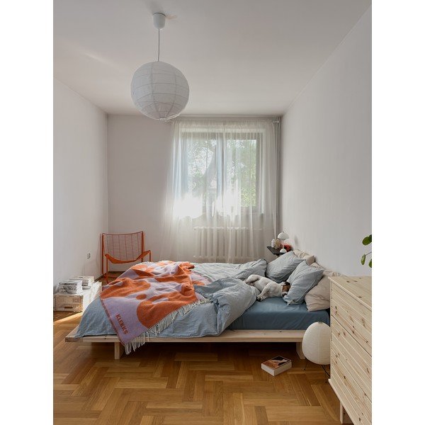 Двойно легло от масивен бор с включена подматрачна рамка в естествен цвят 180x200 cm Japan – Karup Design-image-4