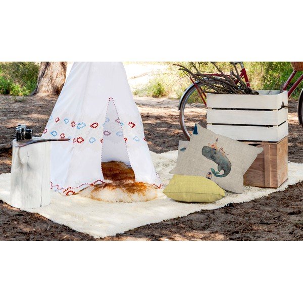 Възглавница с ленена смес Кит, 50 x 35 cm - Little Nice Things-image-1