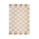 Ръчно изработен килим със смес от вълна в кремав и естествен цвят 200x300 cm Eric Checkboard – Flair Rugs