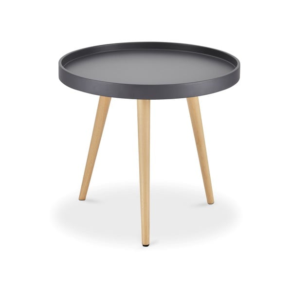 Сива странична маса с крака от букова дървесина , Ø 50 cm Opus - Furnhouse