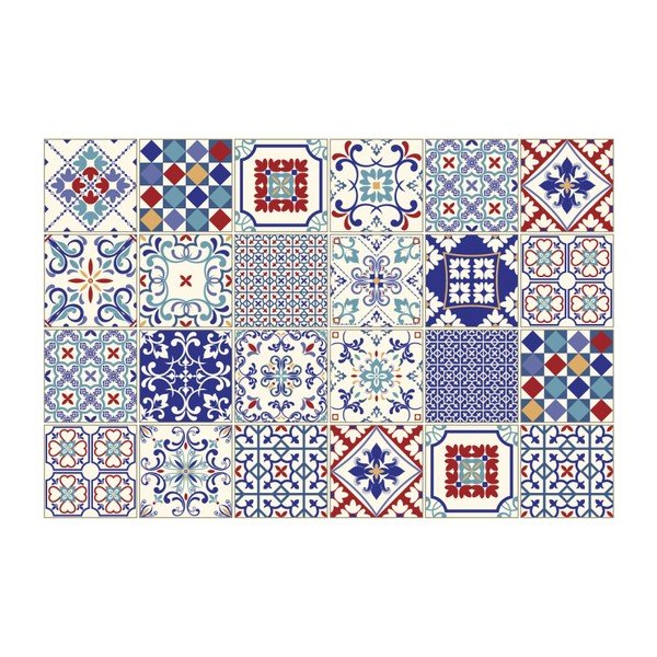 Комплект от 24 стикера за стена Стикери за стена Azulejos Sofiana, 10 x 10 cm - Ambiance-image-2