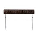 Тъмнокафява конзолна маса с дъбов плот 39x117 cm Latina – Unique Furniture