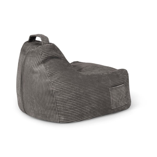 Светлосив детски пуф от рипсено кадифе Game Amuse – SLOWDOWN-image-4