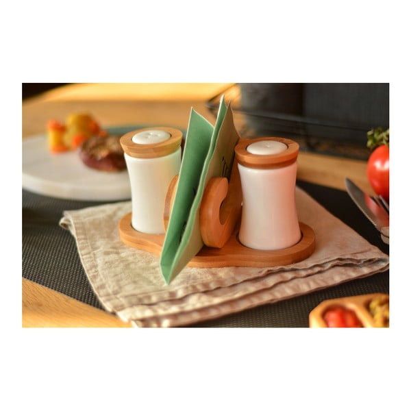 Солница и пиперница с бамбукова табла Chava - Bambum-image-1