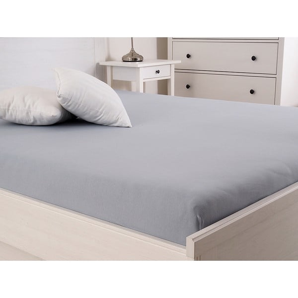 Сив стреч чаршаф 180x200 cm - B.E.S.-image-1