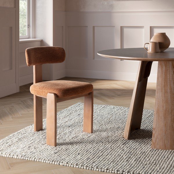 Кръгла трапезна маса от декор от дъб  ø 120 cm Zuri – MOME-image-2