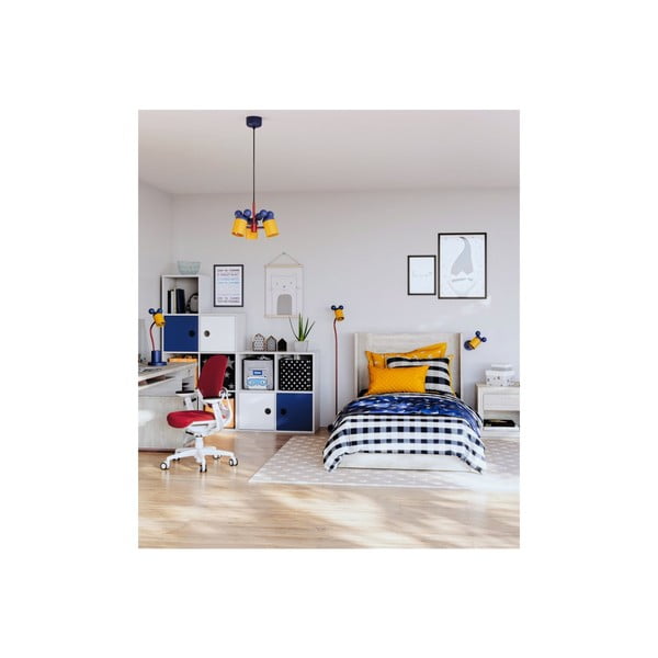 Синьо  детско осветително тяло с метален абажур ø 30 cm Mouse II – GTV-image-2