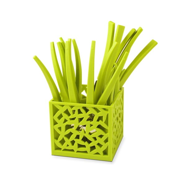 Sada 24 zelených příborů se stojanem Vialli Design Mia-image-1