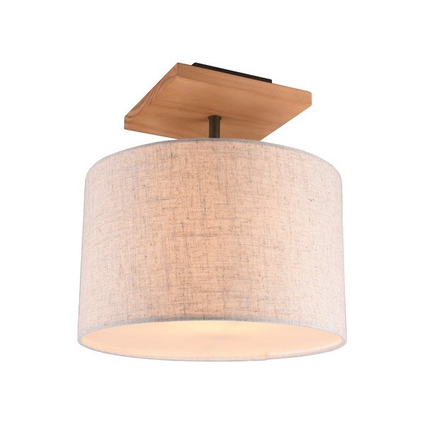 Светлосиво осветително тяло за таван с текстилен абажур Elmau – Trio-image-2