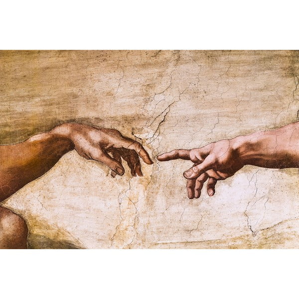 Репродукция на картина на Микеланджело Буонароти - , 70 x 45 cm Creation of Adam - Fedkolor