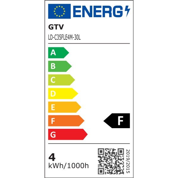 Топла бяла LED крушка E14, 4 W – GTV-image-1
