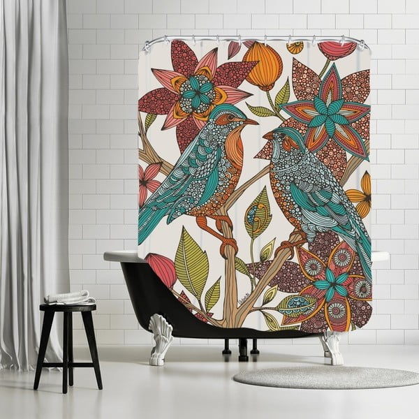 Koupelnový závěs Love Birds, 180x180 cm