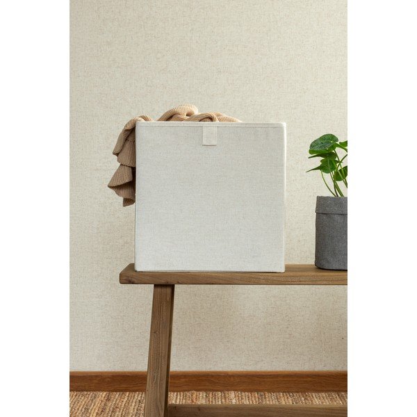 Бежова текстилна кутия за съхранение 32x31,5x31,5 cm Soft Storage Cube – Bigso-image-1