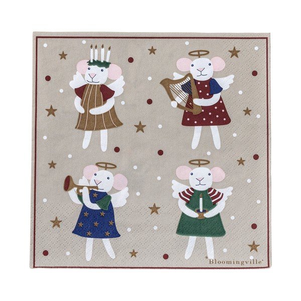 Хартиени салфетки в комплект 20 бр. 33x33 cm Peo – Bloomingville-image-1