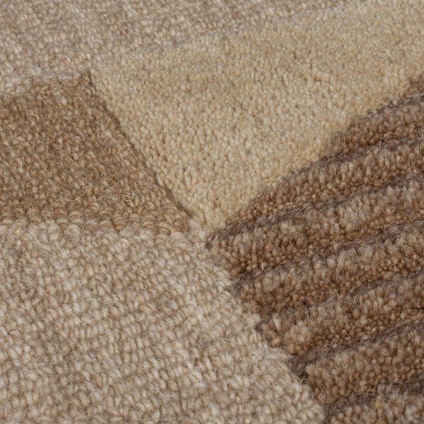 Кафяв ръчно изработен вълнен килим 200x290 cm Moda Asher – Flair Rugs-image-3