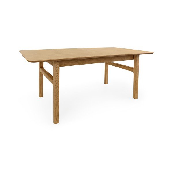 Сгъваема трапезна маса с допълнителна плоча от дъб  90x180 cm Curved – Woodman