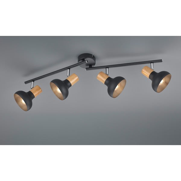 Матово черно прожектор ø 10 cm Latika – Reality-image-1