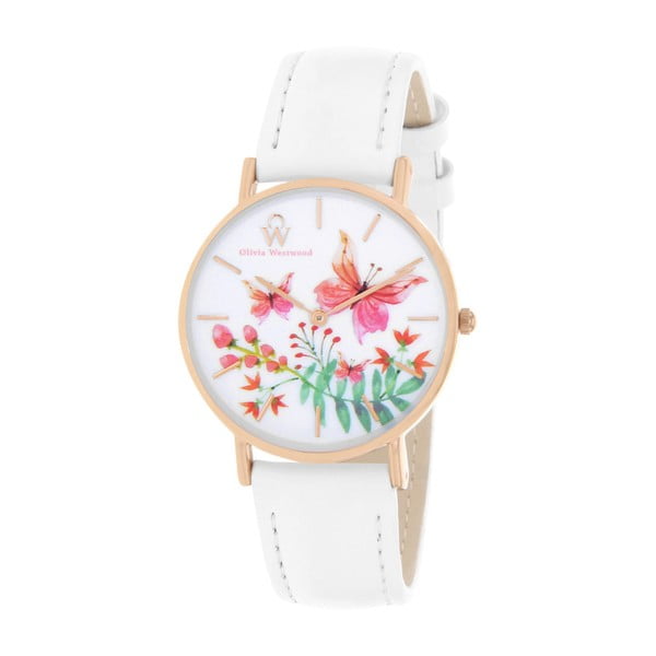 Dámské hodinky s řemínkem v bílé barvě Olivia Westwood Deha