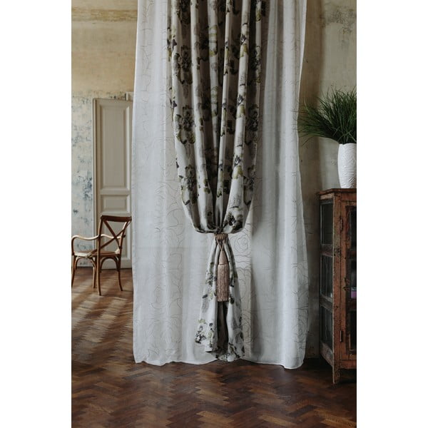 Бяло-сива завеса 140x245 cm Amanda – Mendola Fabrics-image-4