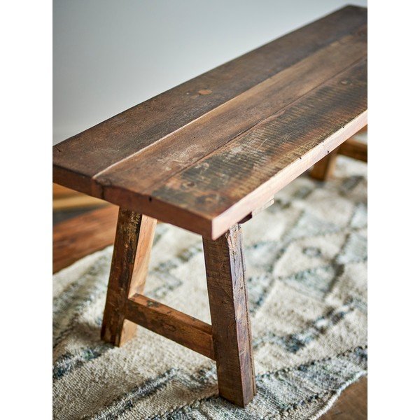 Градинска пейка от масивно дърво в естествен цвят Brosse – Bloomingville-image-1