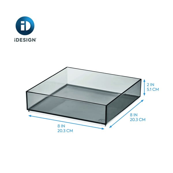 Матово черен органайзер за козметика за баня от рециклирана пластмаса - iDesign-image-4