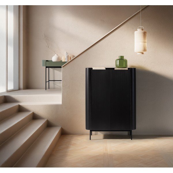 Черно шкафче 100x140x40 cm Willa – MOME-image-1