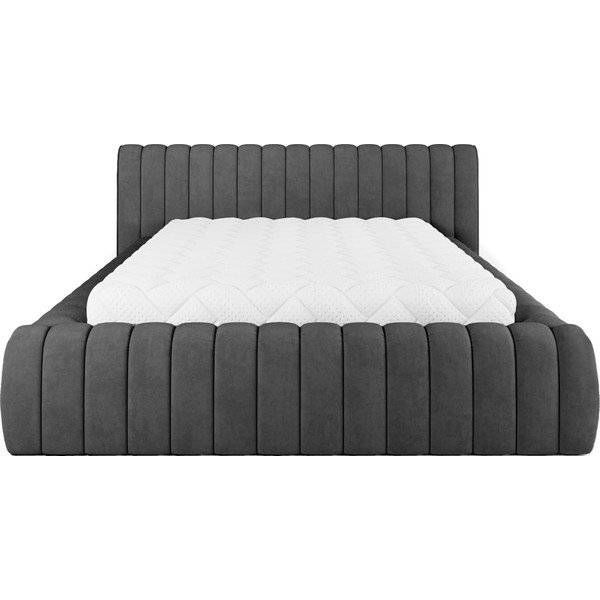 Тъмносиво двойно тапицирано легло с място за съхранение и включена подматрачна рамка 140x200 cm Carilla – ELTAP-image-4