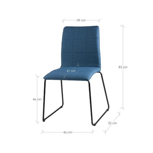 Sada 4 tmavě modrých jídelních židlí sømcasa Malina-image-2