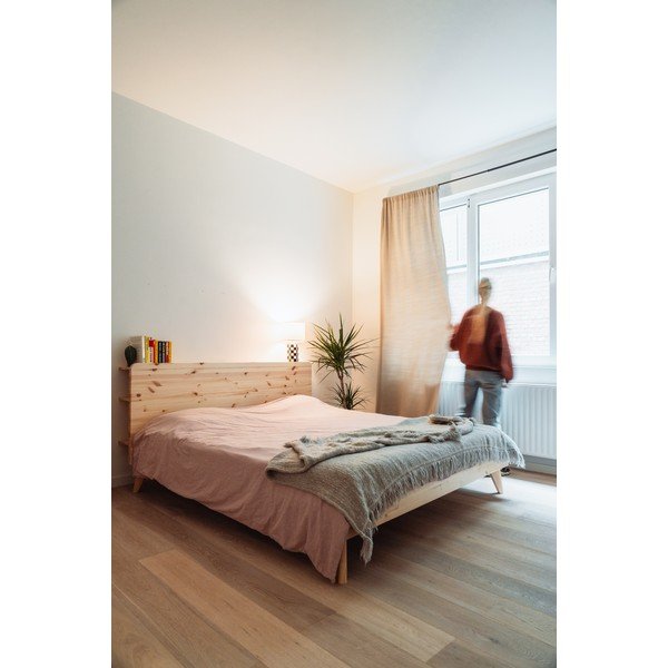 Двойно легло от борова дървесина с решетка 140x200 cm Retreat - Karup Design-image-1