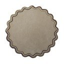 Ръчно изработен вълнен кръгъл килим в естествен цвят ø 180 cm Leo Scallop – Flair Rugs