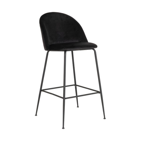 Бар столове от черно кадифе в комплект от 2 броя 108 см Lausanne - House Nordic